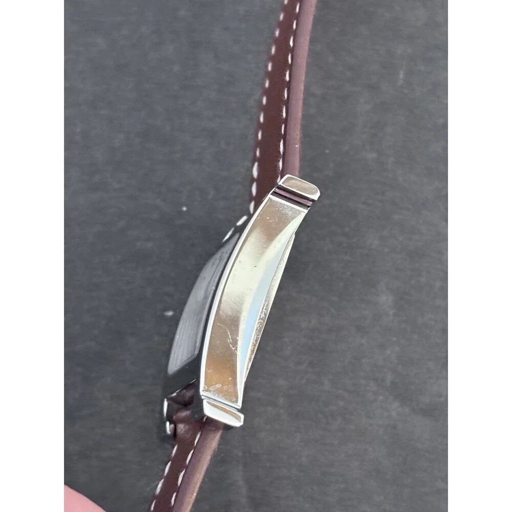 Hermes 21mm Stainless Steel And Natural Barenia Leather Here H PM Quartz Watch